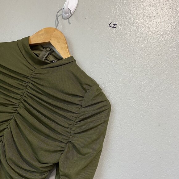 fashion nova womens dress small scrunched bodycon s dark club fitted ci - Picture 6 of 11